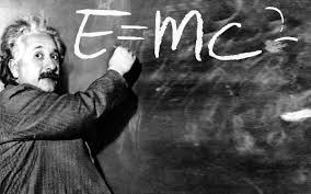 Einstein writing the famous equation E=MC squared (https://stevesimms.wordpress.com ())